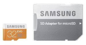 SAMSUNG MB-MP32DA/EU 32GB EVO MICRO SDHC CLASS 10 WITH ADAPTER