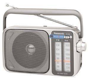 PANASONIC RF-2400D PORTABLE AM/FM RADIO SILVER/GREY