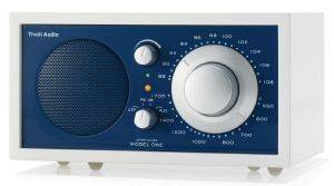 TIVOLI MODEL ONE M1FWBLU FROST WHITE COLLECTION TABLE RADIO BLUE