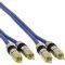 INLINE RCA AUDIO CABLE GOLD PLATED PLUG 2XRCA 1M
