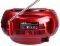 AEG SR 4365 STEREO RADIO WITH CD RED