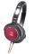 AUDIO TECHNICA ATH-WS55 SOLID BASS OVER-EAR HEADPHONES RED/BLACK