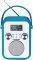 BLAUPUNKT PP20BL PORTABLE MP3 PLAYER WITH RADIO/SD/USB/AUX-IN BLUE