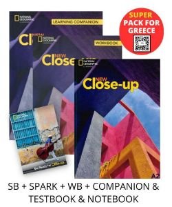 NEW CLOSE-UP A2 SUPER PACK FOR GREECE (STUDENTS BOOK- SPARK- WORKBOOK- COMPANION-TESTBOOK -NOTEBOOK)