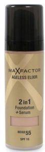 MAKE-UP MAX FACTOR AGELESS ELIXIR 2 IN 1 FOUNDATION + SERUM NO 55 BEIGE