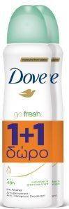   DOVE GO FRESH DEO SPRAY 150ML 1+1