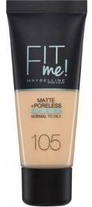 MAKE UP MAYBELLINE FIT ME MATTE AND PORELESS FOUNDATION 105 NATURAL IVORY (30ML