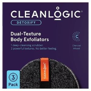   CLEANLOGIC DETOXIFY DUAL-TEXTURE BODY EXFOLIATORS 3TMX