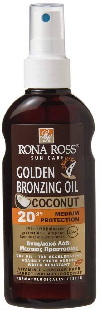 ΑΝΤΗΛΙΑΚΟ ΛΑΔΙ RONA ROSS, GOLDEN BRONZING COCONUT 160ML ΜΕ SPF 20