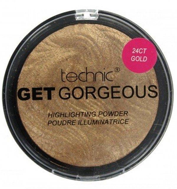 TECHNIC GET GORGEOUS GOLD HIGHLIGHTING POWDER 24CT GOLD 12GR TECHNIC