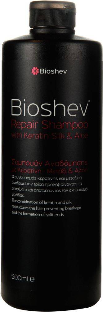BIOSHEV ΣΑΜΠΟΥΑΝ ΑΝΑΔΟΜΗΣΗΣ BIOSHEV ΜΕ ΜΕΤΑΞΙ ΚΕΡΑΤΙΝΗ ΚΑΙ ΑΛΟΗ (500ML)