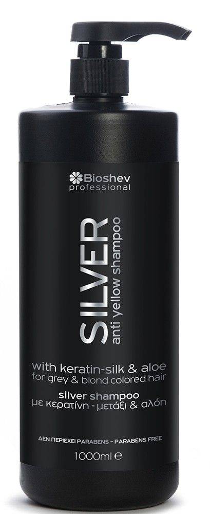 ΣΑΜΠΟΥΑΝ SILVER BIOSHEV ME ΚΕΡΑΤΙΝΗ ΜΕΤΑΞΙ ΚΑΙ ΑΛΟΗ (750ML) BIOSHEV