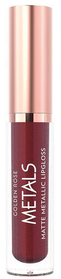 GOLDEN ROSE ΜΕΤΑΛΛΙΚΟ LIP GLOSS GOLDEN ROSE ΣΕ ΜΑΤ ΜΟΡΦΗ METALS MATTE METALLIC 58 PLUM ΜΠΟΡΝΤΩ