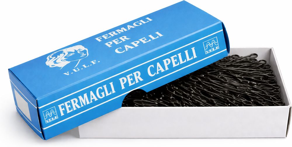 FERMAGLI PER CAPELLI ΤΣΙΜΠΙΔΑΚΙΑ V.U.L.F. FERMAGLI PER CAPELLI ΝΟ89 ΜΑΥΡΑ (500GR)