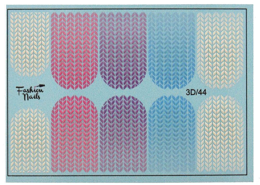 ΑΥΤΟΚΟΛΛΗΤΑ ΝΕΡΟΥ OEM FASHION NAILS FASHION NAILS 3D SLIDER 44 OEM