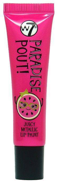 LIP GLOSS W7 PARADISE POUT JUICY METALLIC LIP PAINT JUICY WATERMELON 13ML W7