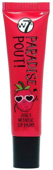 LIP GLOSS W7 PARADISE POUT JUICY METALLIC LIP PAINT RAZZY RASPBERRY 13ML