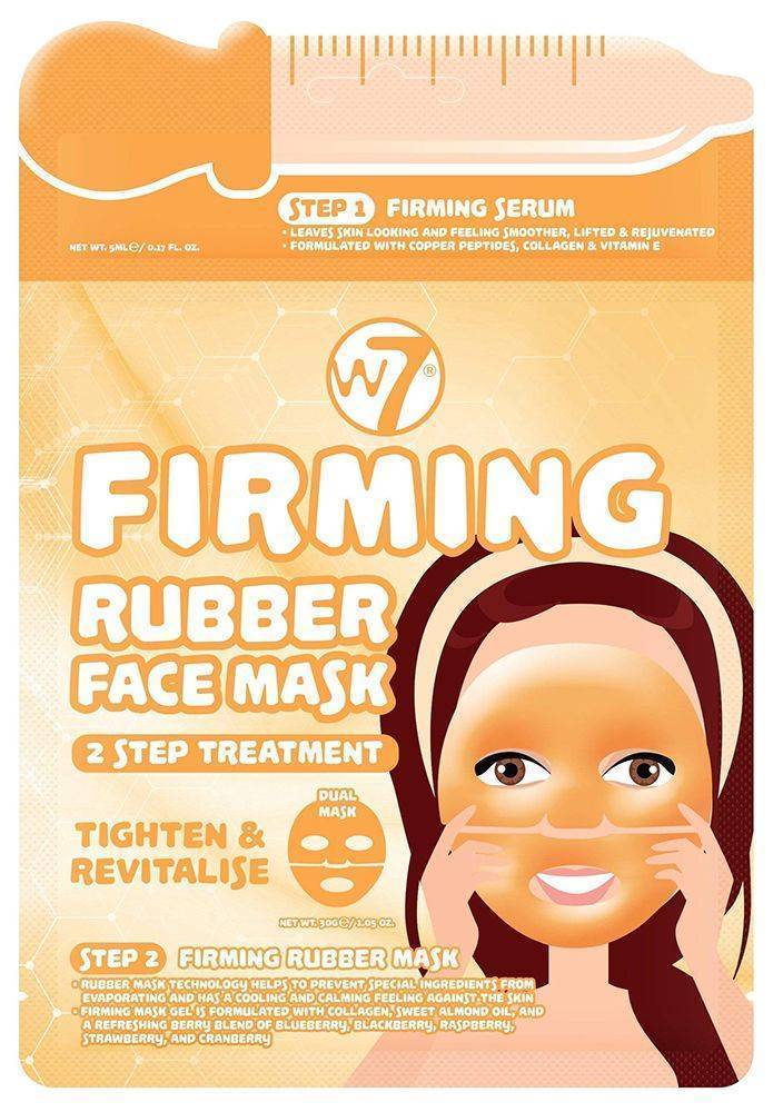 ΜΑΣΚΑ ΠΡΟΣΩΠΟΥ W7 FIRMING 2 STEP TREATMENT RUBBER FACE MASK