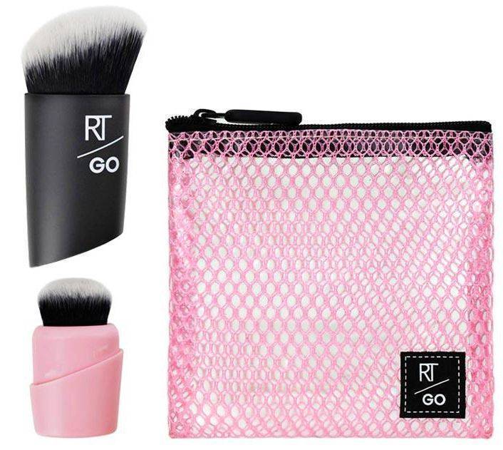 ΠΙΝΕΛΟ 2 ΣΕ 1 REAL TECHNIQUES GRAB + GLOW BRUSH AND BAG REAL TECHNIQUES