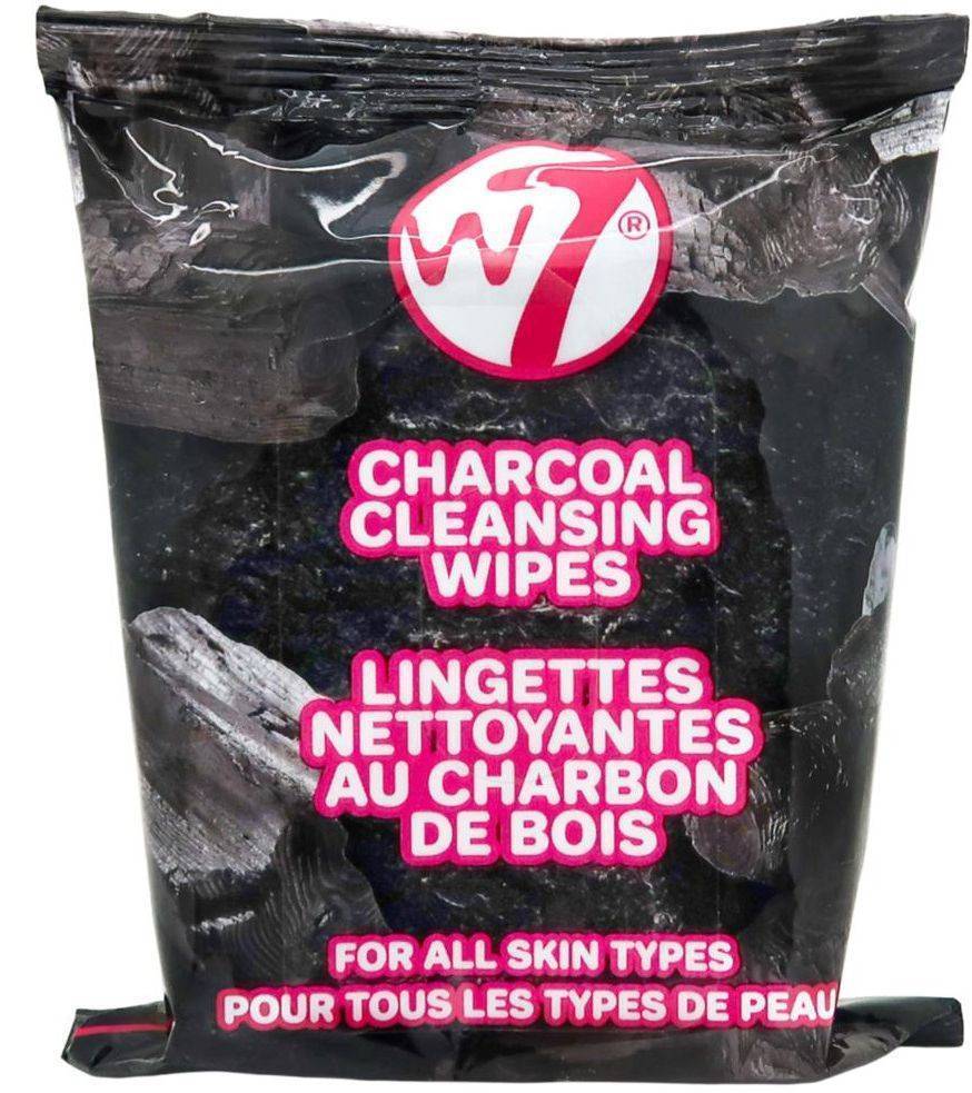 ΥΓΡΑ ΜΑΝΤΗΛΑΚΙΑ W7 CHARCOAL CLEANSING WIPES 25 ΤΜΧ