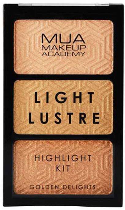 MUA MAKE UP ACADEMY MUA LIGHT LUSTRE TRIO HIGHLIGHT GOLDEN DELIGHTS