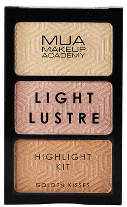 MUA MAKE UP ACADEMY MUA LIGHT LUSTRE TRIO HIGHLIGHT GOLDEN KISSES
