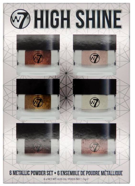 ΣΕΤ ΔΩΡΟΥ W7 HIGH SHINE METALLIC POWDER W7
