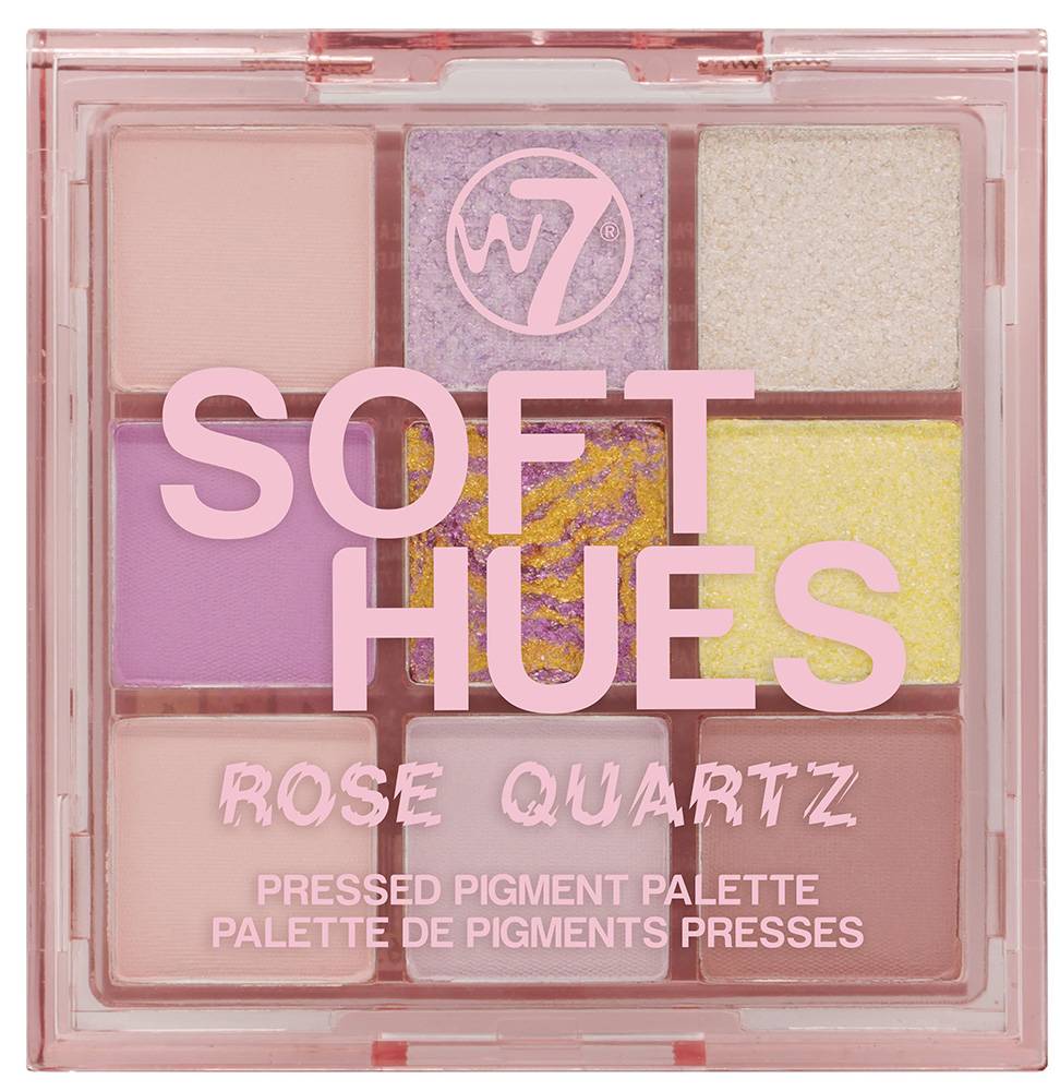 ΠΑΛΕΤΑ ΣΚΙΩΝ W7 SOFT HUES PRESSED PIGMENT PALETTE - ROSE QUARTZ 8.1GR
