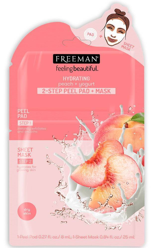 ΜΑΣΚΑ ΕΝΥΔΑΤΩΣΗΣ FREEMAN PEACH + YOGURT 2-STEP PEEL PAD + MASK