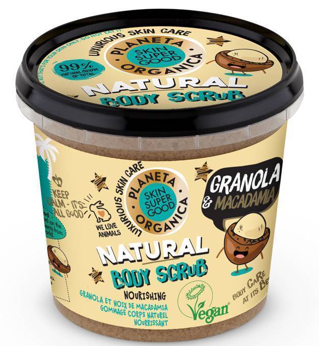 SCRUB PLANETA ORGANICA GRANOLA - MACADAMIA NUT 360ML