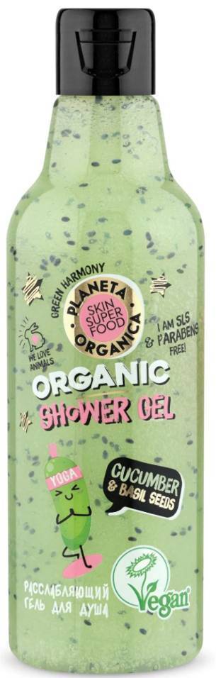 ΑΦΡΟΛΟΥΤΡΟ PLANETA ORGANICA CUCUMBER - BASIL SEEDS 250ML PLANETA ORGANICA