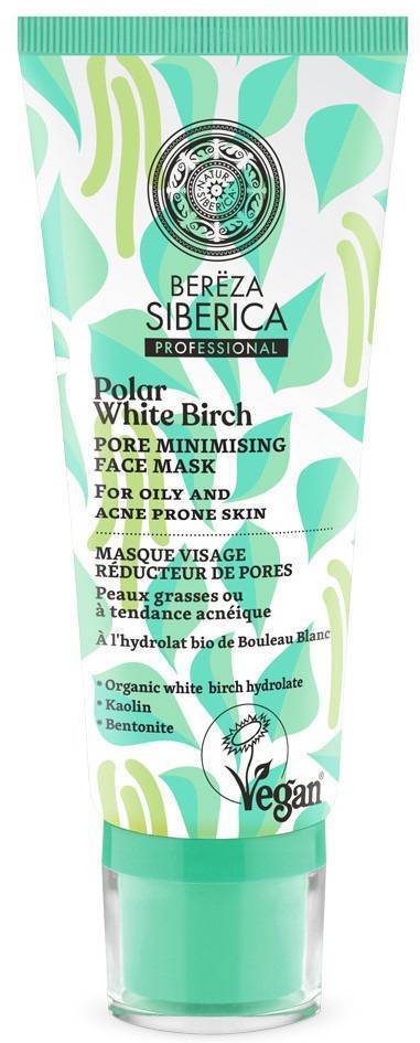 NATURA SIBERICA ΜΑΣΚΑ POLAR WHITE BIRCH PORE MINIMISING FACE MASK 100 ML