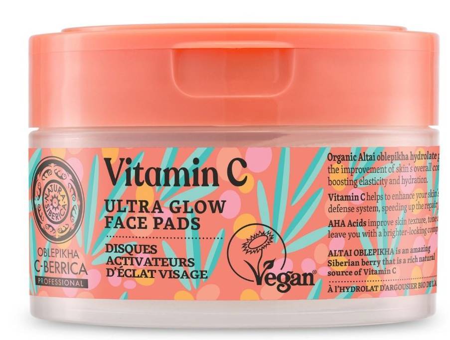 PADS NATURA SIBERICA OBLEPIKHA C-BERRICA ULTRA GLOW FACE PADS 20 PCS NATURA SIBERICA