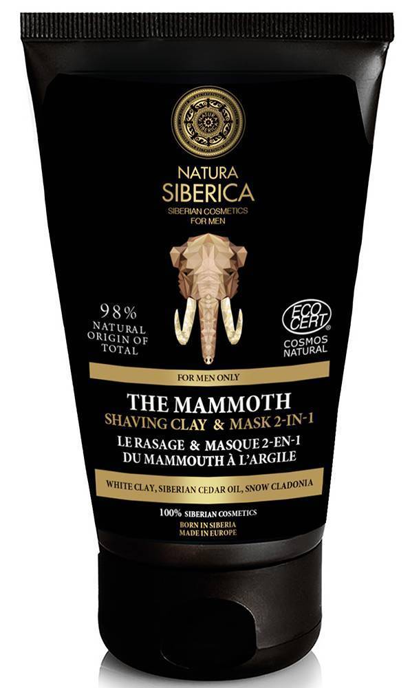 ΑΦΡΟΣ NATURA SIBERICA MEN SHAVING CALY AND MASK THE MAMMOTH 150ML NATURA SIBERICA