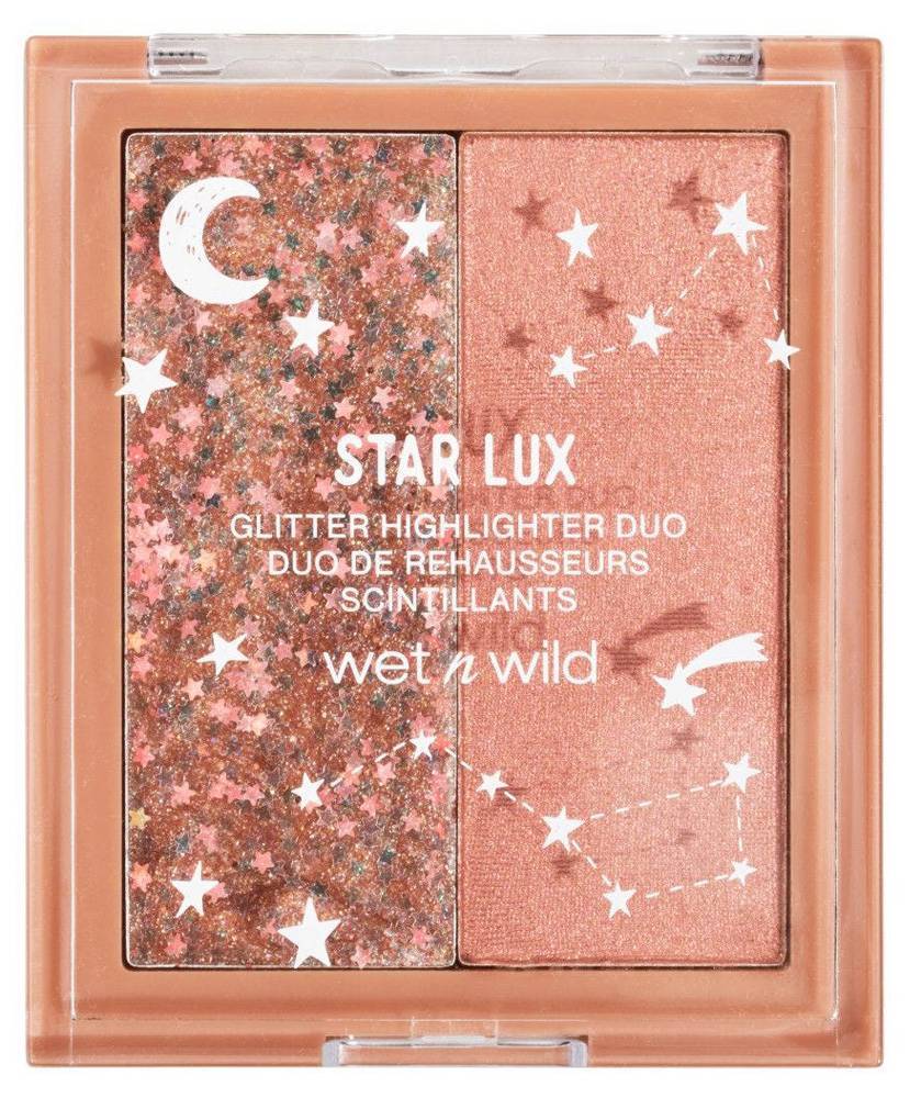 WET N WILD GLITTER HIGHLIGHTER DUO WET N WILD NOW OR NOVA LIMITED EDITION