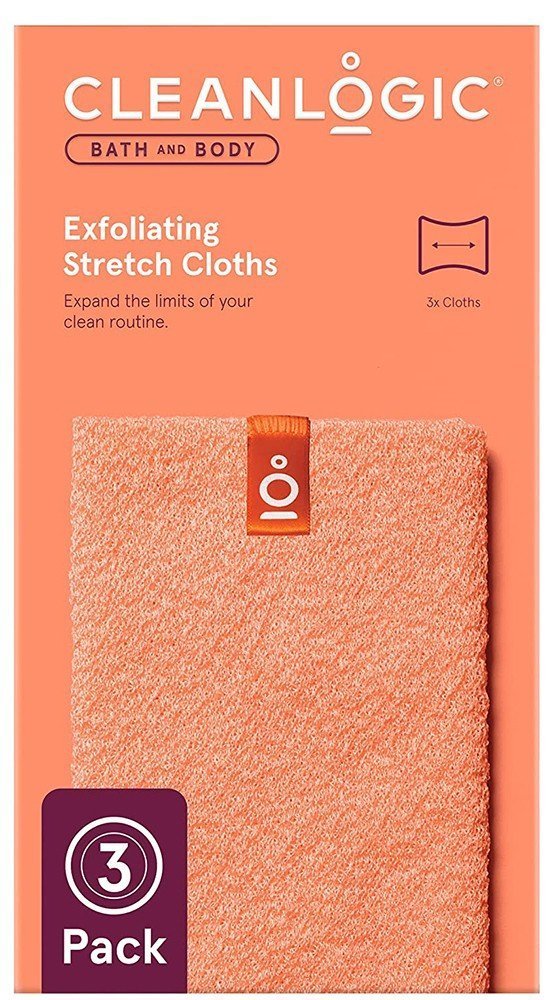 CLEANLOGIC ΣΦΟΥΓΓΑΡΙ CLEANLOGIC BATH - BODY EXFOLIATING STRETCH CLOTHS 3TMX