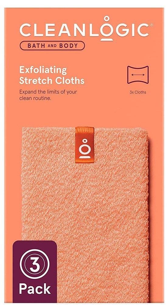 CLEANLOGIC ΣΦΟΥΓΓΑΡΙ CLEANLOGIC BATH - BODY EXFOLIATING STRETCH CLOTHS 3TMX