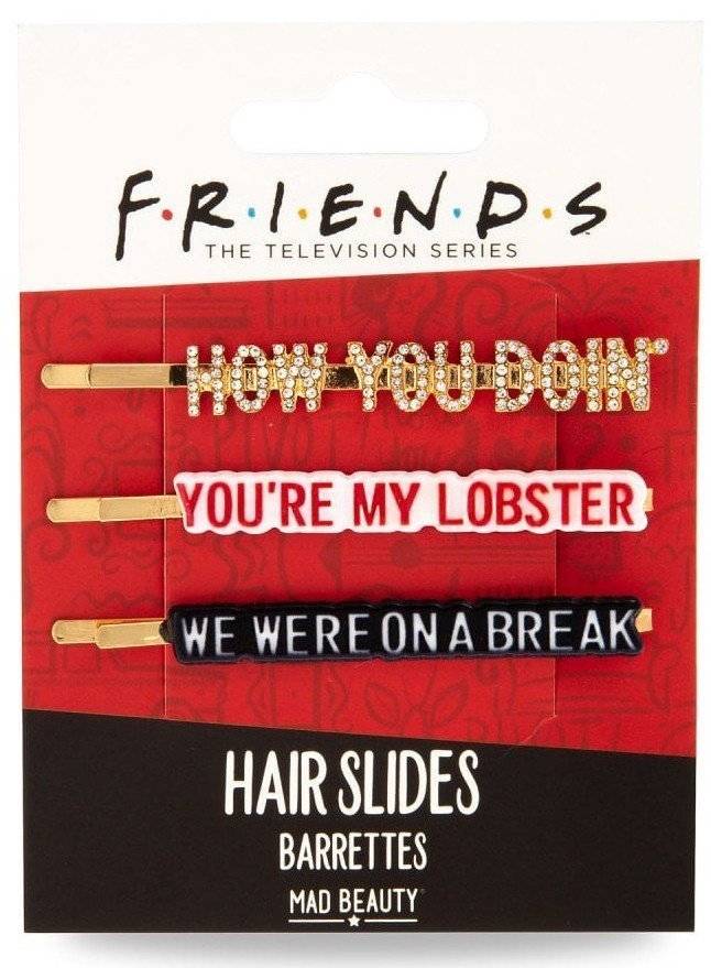 FRIENDS HAIR SLIDES MAD BEAUTY 3TMX MAD BEAUTY