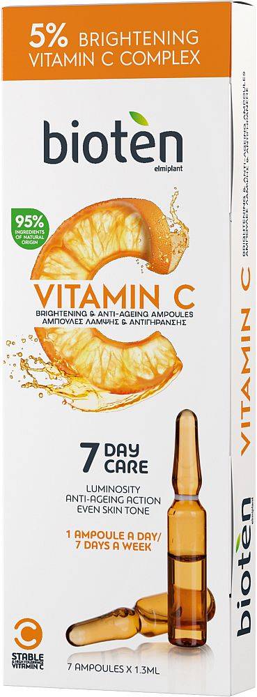 ΑΜΠΟΥΛΕΣ BIOTEN VITAMIN C ANTI-AGE AMPULES (7X1.3ML) BIOTEN