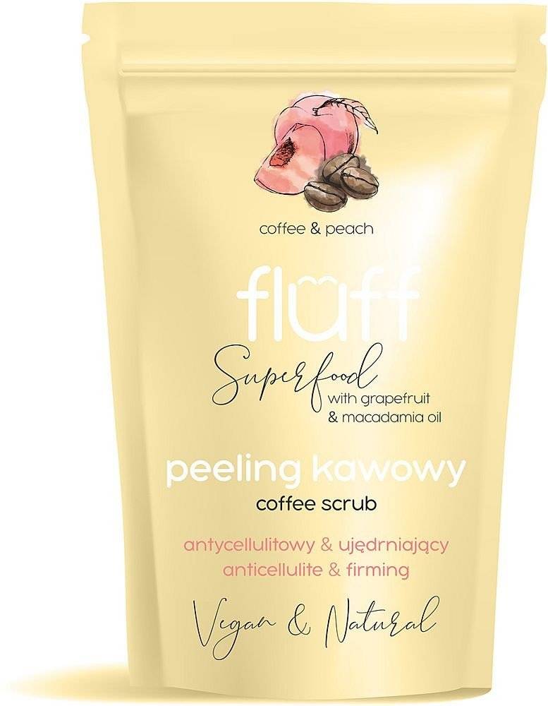 SCRUB FLUFF PEACH-COFFEE DRY BODY PEELING 100GR FLUFF