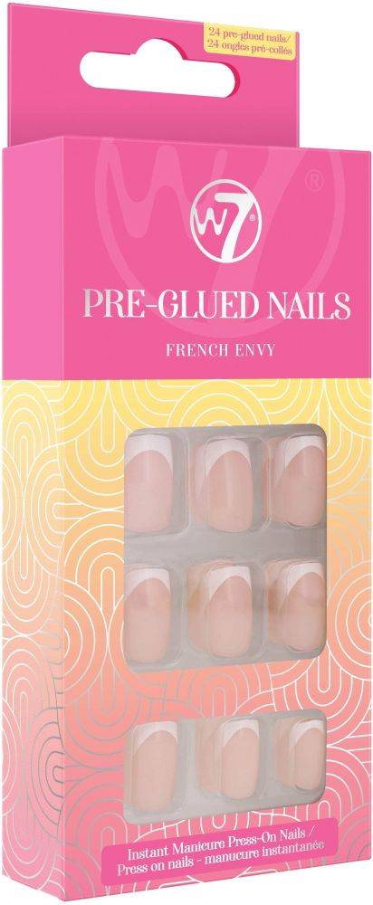 PRE GLUED NAILS W7 FRENCH ENVY W7
