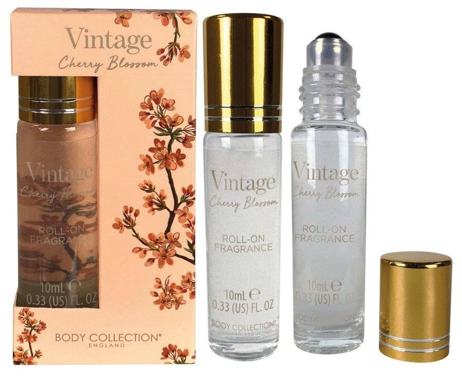 ROLLON FRAGRANCE BODY COLLECTION ENGLAND VINTAGE CHERRY BLOSSOM 10ML BODY COLLECTION ENGLAND