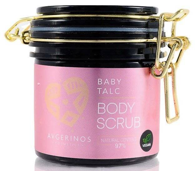 SCRUB ΣΩΜΑΤΟΣ ΚΑΙ ΧΕΡΙΩΝ AVGERINOS COSMETICS BABY TALC 250GR AVGERINOS COSMETICS