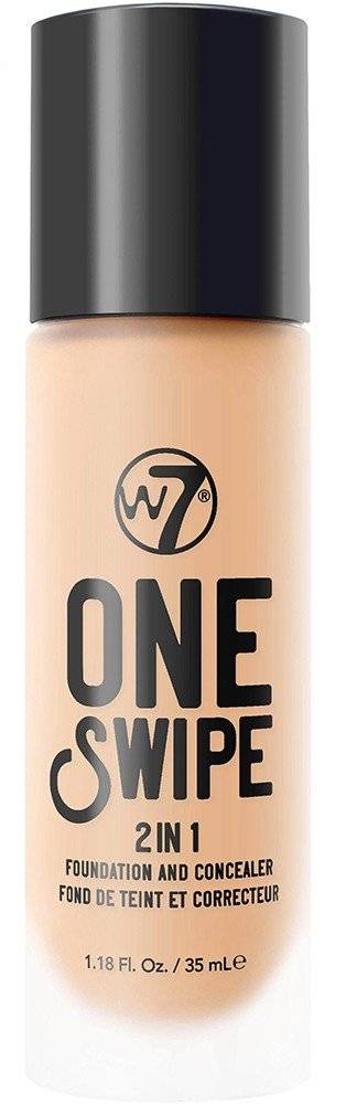 MAKE UP W7 ONE SWIPE 2-IN-1 FOUNDATION - CONCEALER FRESH BEIGE 35ML W7
