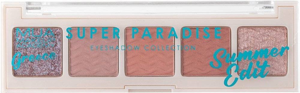 ΠΑΛΕΤΑ ΣΚΙΩΝ MUA 5 SHADE PALETTE SUPER PARADISE !NEW! 3,8GR MUA MAKE UP ACADEMY