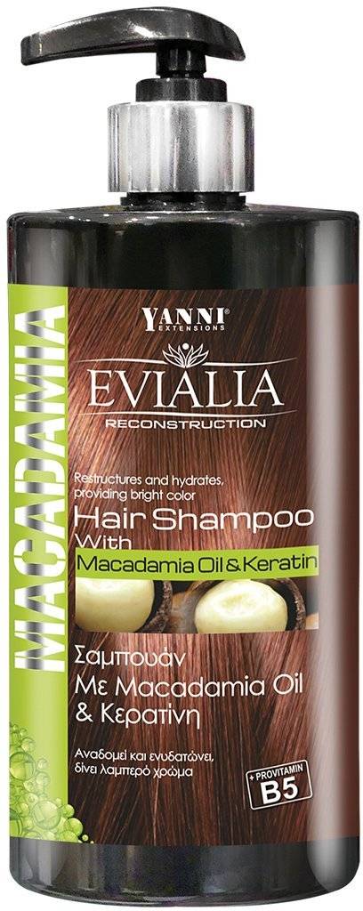 ΣΑΜΠΟΥΑΝ EVIALIA ΜΕ ΚΕΡΑΤΙΝΗ - ΛΑΔΙ MACADAMIA (500ML) EVIALIA