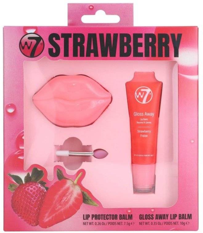 ΣΕΤ ΔΩΡΟΥ LIP CARE W7 STRAWBERRY (3ΤΜΧ)