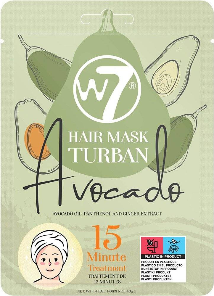 HAIR MASK W7 TURBAN AVOCADO (40GR) W7