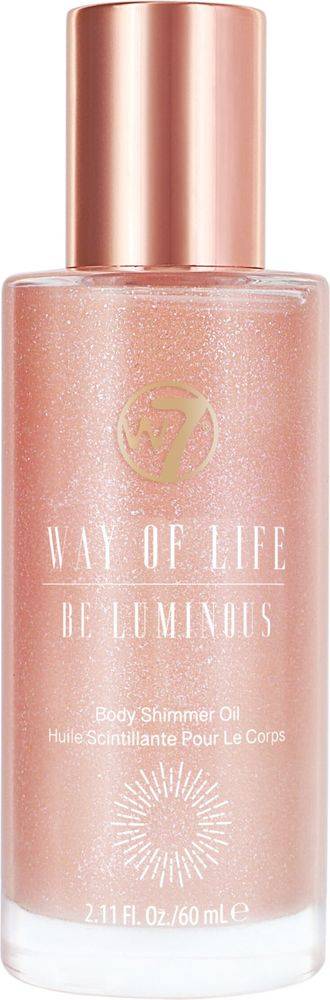 SHIMMER BODY OIL W7 WAY OF LIFE BE LUMINOUS (60ML) W7