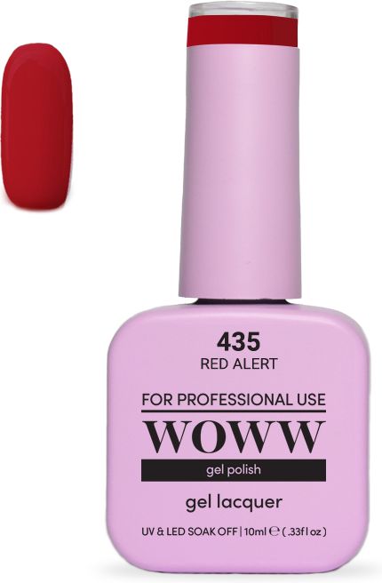 WOWW COSMETICS ΗΜΙΜΟΝΙΜΟ ΒΕΡΝΙΚΙ WOWW COSMETICS RED ALERT 435 (10ML)